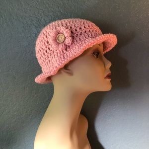 SOLD—-Hand made little girls cotton hat